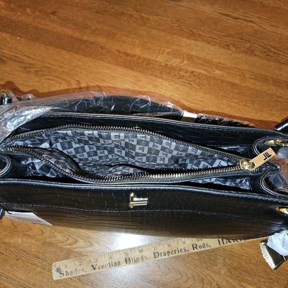 LONDON FOG Brielle Croco Satchal 100th Anniversary BAG Purse NWT - Picture 9 of 11